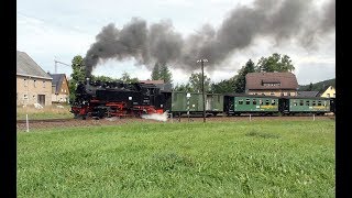 Fichtelbergbahn mit 99 1785 im Planeinsatz 2017