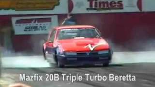 WORLD'S FIRST 200MPH ROTARY EVER/ AUSTRALIA'S FIRST 6 SECOND PASS (historic footage)