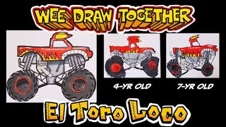 Wee Draw Together - Learn to Draw El Toro Loco