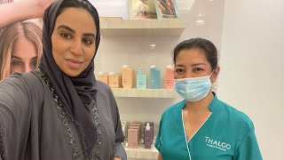 Relaxing time with villa thalgo Dubai أخيرا كتاب لي ندير  عندهم حمام مغربي