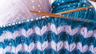 सिर्फ तीन फंदे का बुनाई डिजाइन|Easy And Beautiful Knitting Pattern/Bunai design