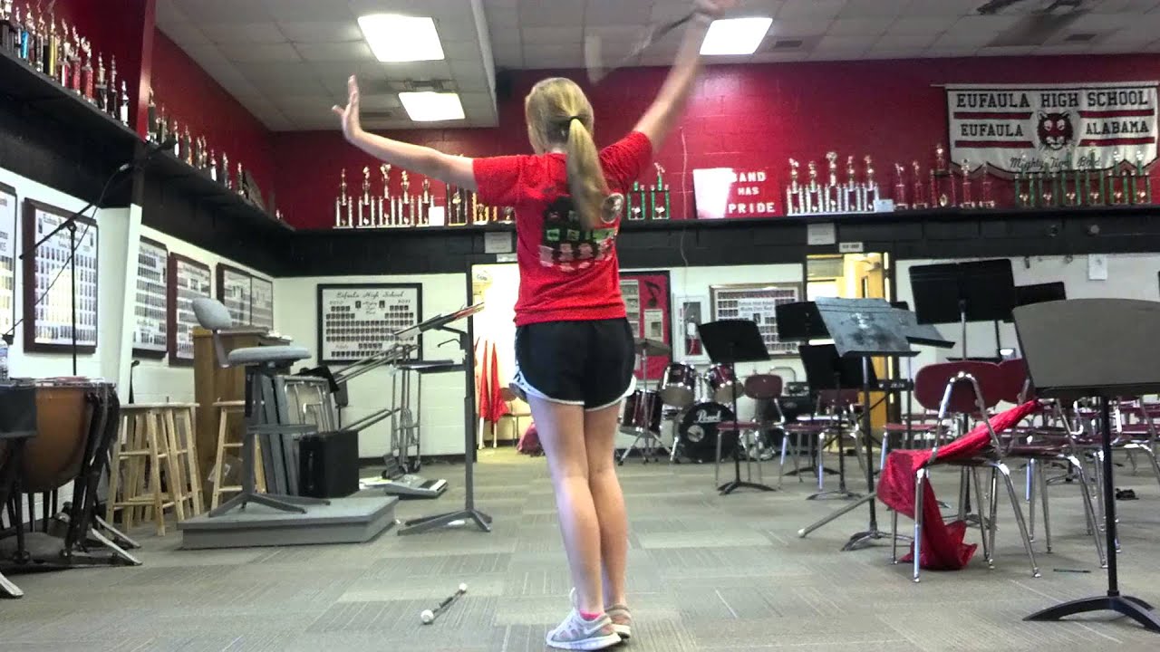 Majorette Tryout Routine 2013 Back - YouTube