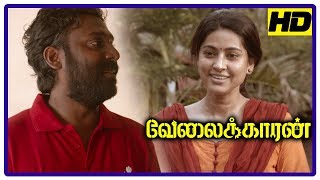 Velaikkaran  | Velaikkaran scenes | Sivakarthikeyan meets Sneha | Sneha sacrifices her own life