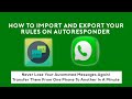 How To Import And Export Your Rules On Autoresponder