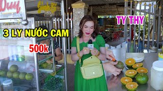 3 ly cam 500k và câu chuyện cảm động phía sau - Ty Thy Vlog Gỏi đu đủ