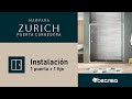 Instrucciones de montaje | Mampara Zurich | 1 puerta + 1 fijo