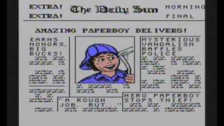Paperboy Intro Nintendo NES NTSC Version