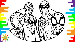 Spider-Man Team Coloring Pages | Spider-Man Coloring | @drawandcolortv