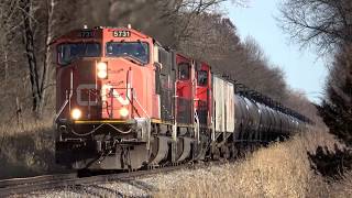 CN 5731 West, an EMD SD75I on 1-6-2020 in 4K