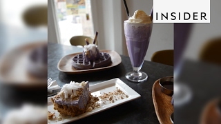 A Toronto restaurant is a gold mine for purple desserts