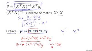 2.2.1 Normal Equation by Andrew Ng
