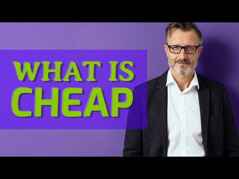 What is the denotation of cheap?