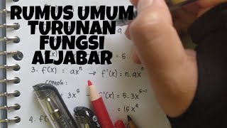 RUMUS UMUM TURUNAN FUNGSI ALJABAR