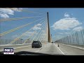 New anti-suicide fencing on Sunshine Skyway Bridge