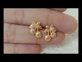 simple light weight gold earring design daily wear gold earring design