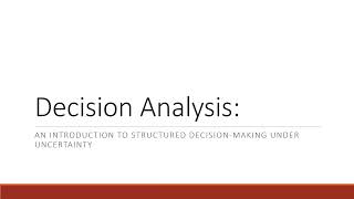 [taglish] Decision Analysis