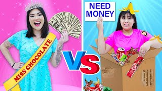 RICH POPULAR VS POOR NERD STUDENT | 6 FUNNY SITUATIONS BEING RICH AND BROKE BY CRAFTY CRAFTS