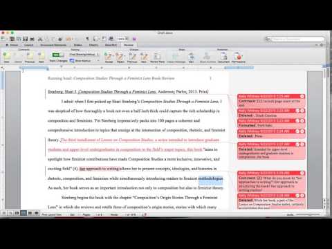 Using Microsoft Word's Track Changes and Insert Comment Functions to Generate Ideas for Revision