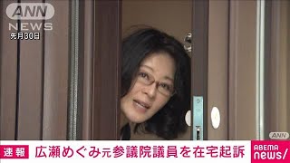 公設秘書の給与詐取事件　広瀬めぐみ元参議院議員を在宅起訴　東京地検特捜部(2024年8月30日)