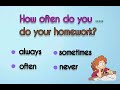 Adverbs of Frequency | How Often (always-often-sometimes-never)