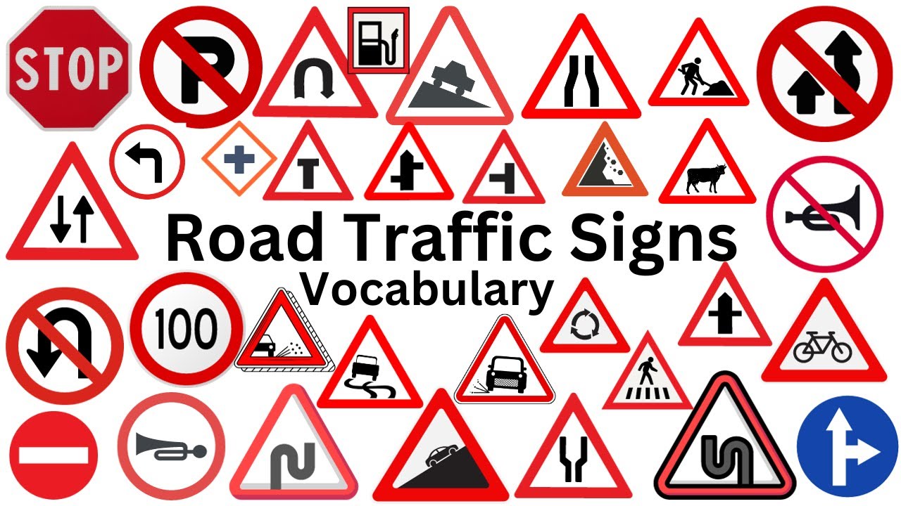 English Vocabulary | Learn Road Traffic Signs Vocabulary With Picture ...