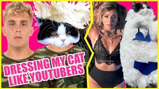 DRESSING MY CAT LIKE FAMOUS YOUTUBERS