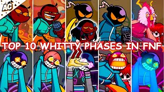 Top 10 Whitty Phases in Friday Night Funkin' (0-10 Phases)