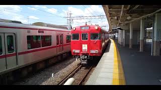 竹鼻線笠松駅発車新羽島行き竹鼻線100周年系統板付き