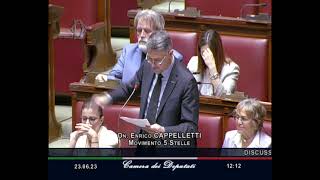 Enrico Cappelletti - M5S Camera -  Intervento in Aula - 23/06/23