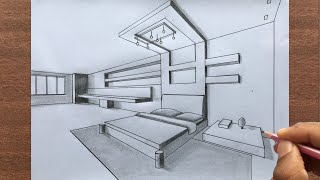 How to Draw a Room in 2-Point Perspective Step by Step