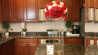 DIY Acrylic Lighted Crystal Pillar Wedding Centerpiece | Super Affordable!!!