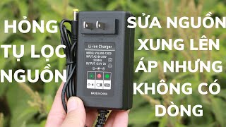 Sửa sạc nguồn xung lên ÁP nhưng không có DÒNG | Điện tử Udanchi