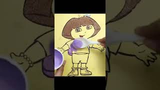 Dora The Explorer Sand Painting #shorts #tomautranhcat