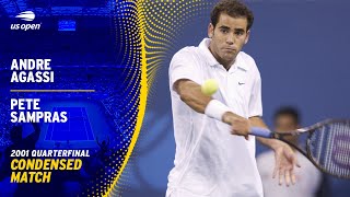 Andre Agassi vs. Pete Sampras Condensed Match | 2001 US Open Quarterfinal