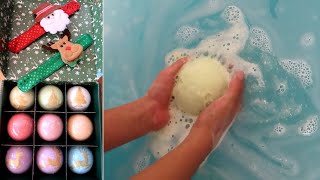 Christmas bath bombs with a hidden surprise in each!
