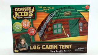 Campfire Kids Indoor Camping Gear: Log Cabin Tent