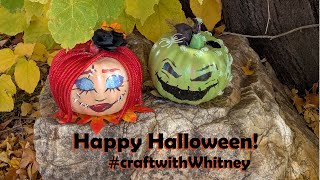 DIY Nightmare Before Christmas Pumpkins! 👻 No-Carve Sally & Oogie Boogie Tutorial