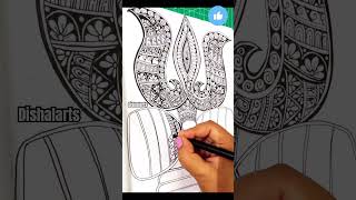 Lord Shiv Trishul drawing/ Shiv ji mandala drawing #art #drawing #mandala #shiv #trishul #shorts#new