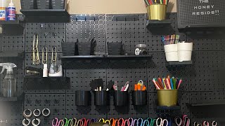 Upgrading my Craft Space with Dollar Tree Pegboard!