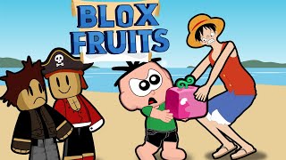 Cebolinha e Cascão em Blox Fruts (One Piece do Roblox)