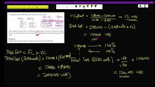 High & Low Method with Step Fixed Cost (Step fixed cost given as percentage)