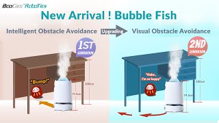 2nd Generation Air Disinfection Robot Bubble Fish Visual Obstacle Avoidance Demonstration