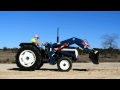 Demo of the Mitsubishi MT3201 Tractor with loader Gear Shift Transmission