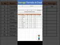 Excel Interview Questions Average Formula in Excel #excel #exceltips #exceltutorial #msexcel