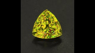 Green Trilliant Cut Sphene Gemstone 3.46 Carats