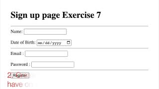 HTML Forms | Input, Label, Select, Textarea Element - Exercise 7