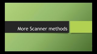 Using Scanner Methods in Java, pt 2