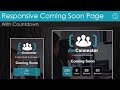 Responsive Coming Soon Landing Page With Countdown
