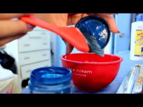 Orange Yellow Ombre Hair Using Yellow Food Dye Blue Food