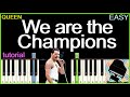 QUEEN - We are the champions - Freddy Mercury - EASY PIANO tutorial